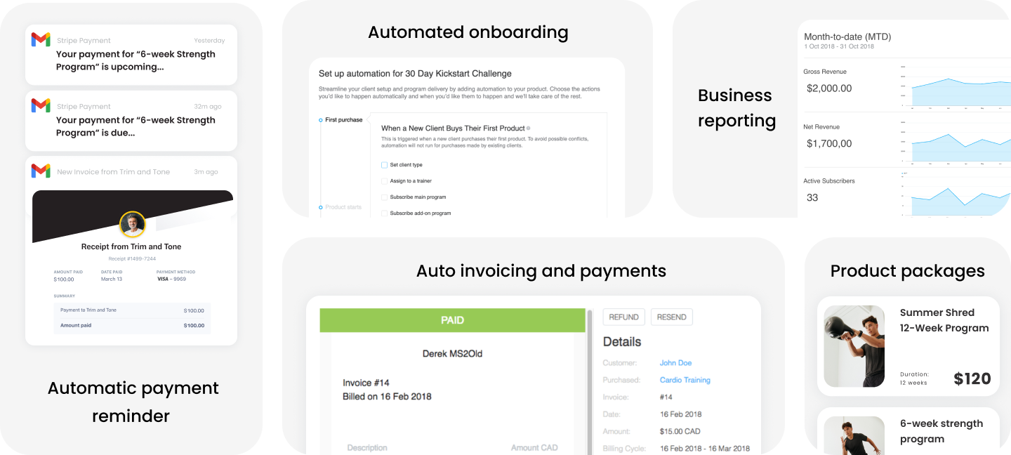 Trainerize Business Management Software for Trainers - Automated Booking Management Software